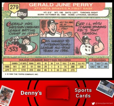 1989 Topps Big #279 Gerald Perry Atlanta Braves Baseball Card | eBay