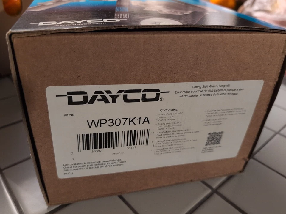 Timing Belt Water Pump Kit Dayco WP307K1A 00-05 Subaru Legacy/Outback 03-06Baja Foto 2 de 3