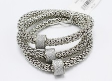 New 3 Piece Silver Tone Stretch Bracelet Set by Banana Republic #B1286