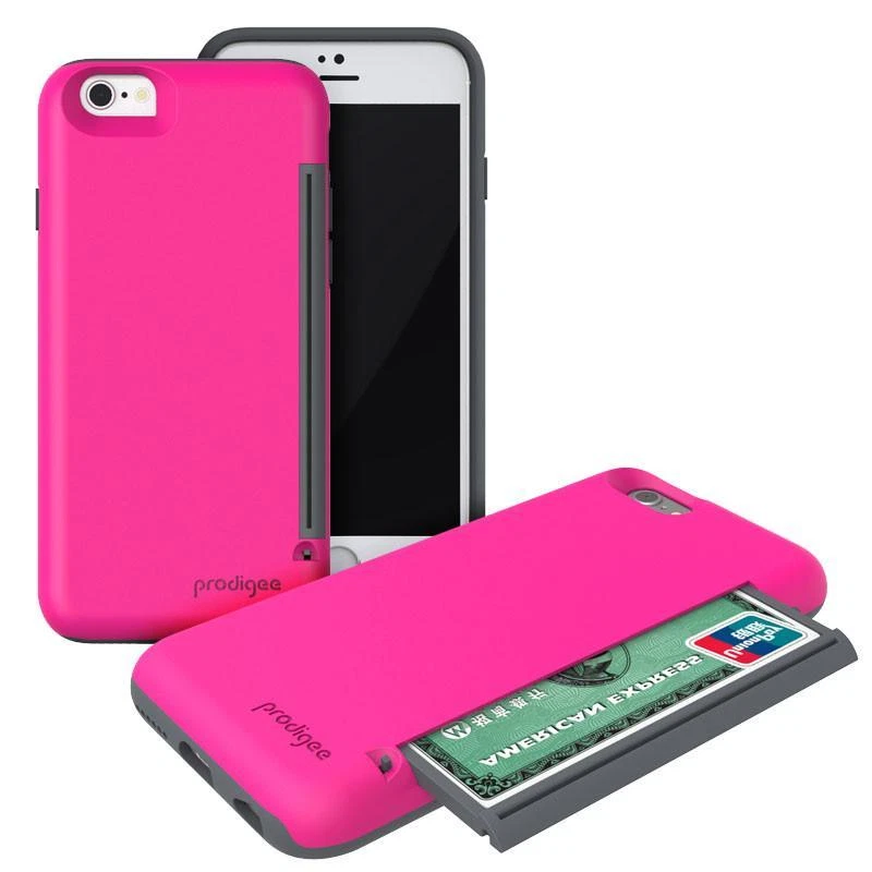 NEW Prodigee Undercover iPhone 6 6s Case Slim Fit w/ Secret Card Slot - Pink/WHT - Image 3 of 4