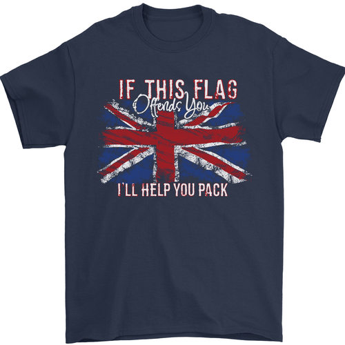 If This Flag Offends You Union Jack Britain Mens T-Shirt 100% Cotton - Picture 33 of 102