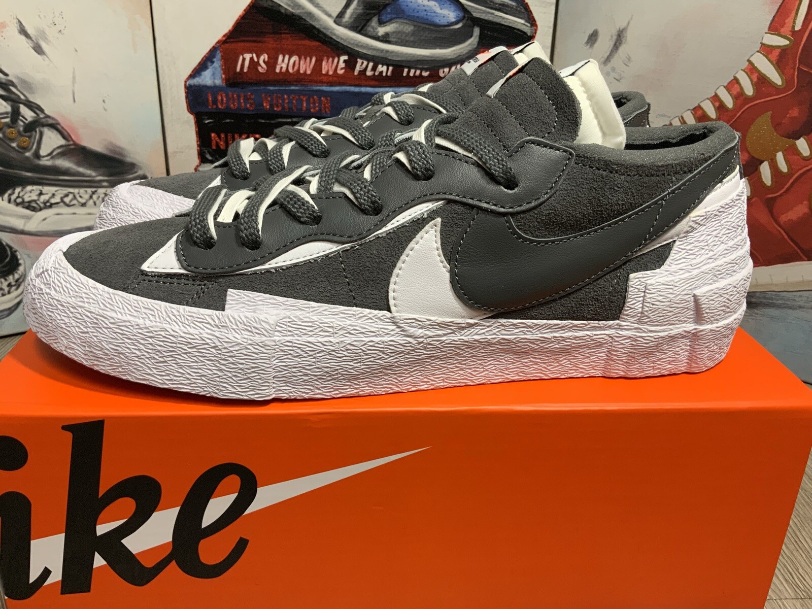 SACAI X NIKE Nike x Sacai Blazer Low Iron Grigio Bianco Taglia 10.5 Uomo DD1877 002