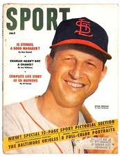 July 1954 Sport Magazine Stan Musial Cardinals