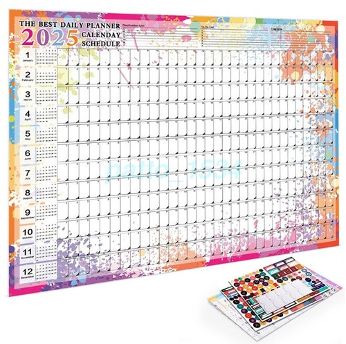 NEW - 2025 Wall Calendar 12 Month Annual Yearly Planner Thick Paper 29x20 Inch - Picture 10 of 22