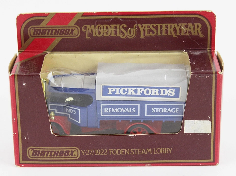 Matchbox Models Of Yesteryear Y-27 1922 Foden Steam Lorry Pickford's UK in Box - Image 2 of 4