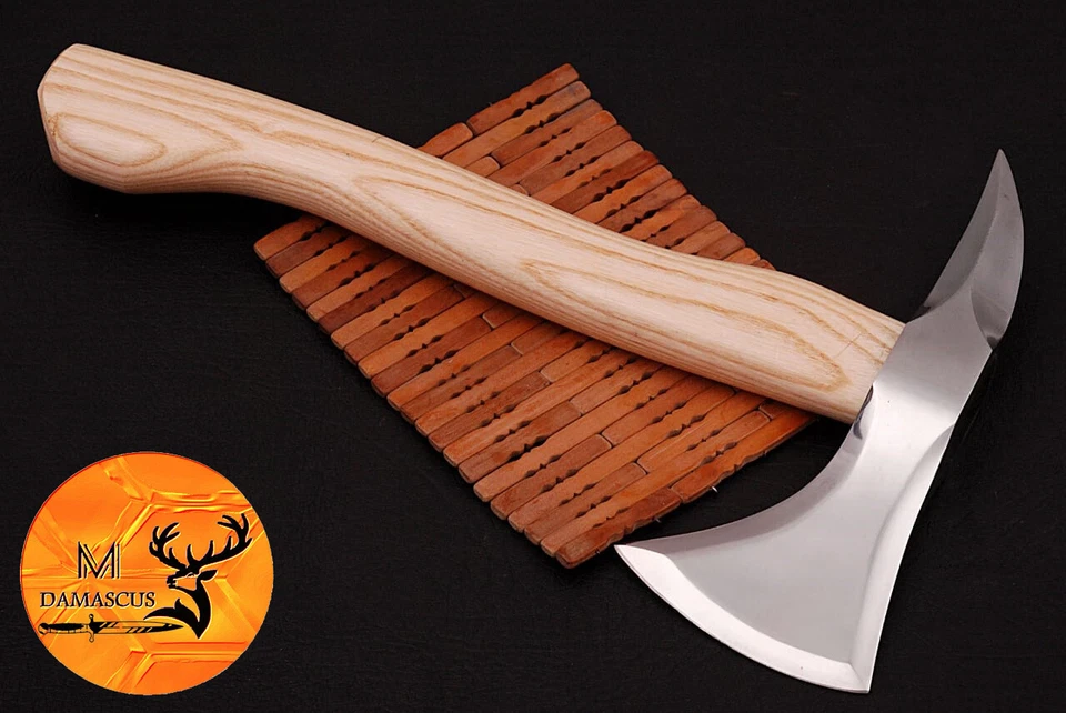 CABEZA DE PICO HECHA A MANO HACHA DE ACERO AL CARBONO INTEGRAL VIKING TOMAHAWK 873 Foto 3 de 4