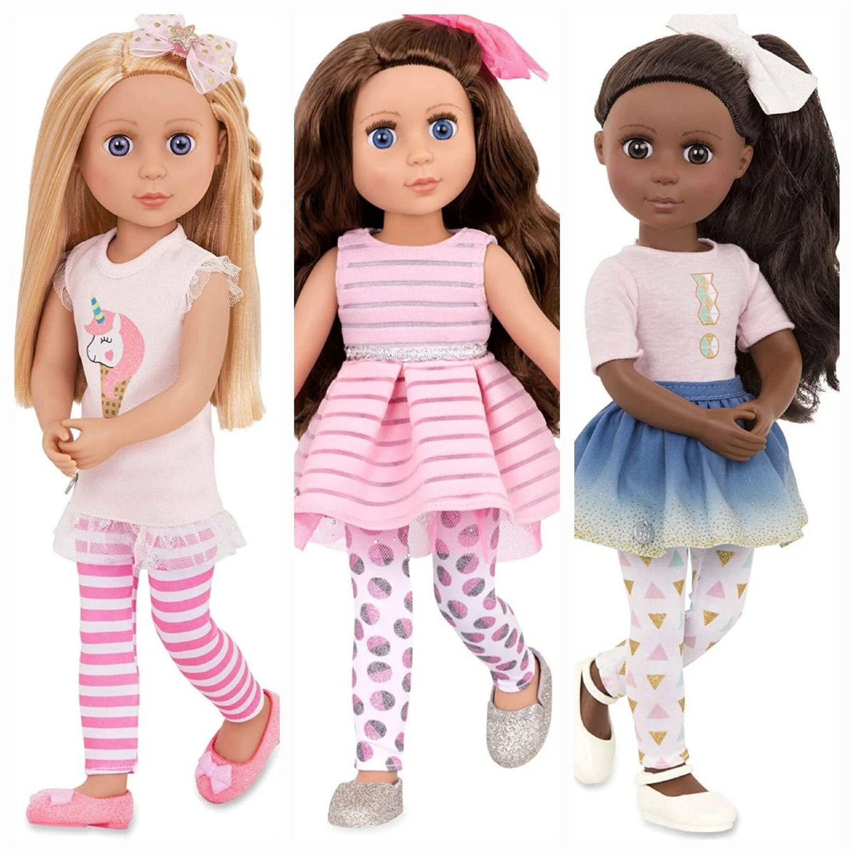 Glitter Girls - Bluebell 14-inch Poseable Fashion Doll - Dolls for Girls  Age 3 & Up,Pink, Brown, Silver, Blue