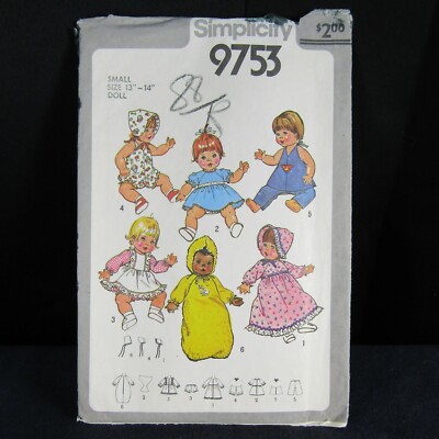 Simplicity Pattern 9753 Simplicity Pattern 9753 Baby Doll 13 14