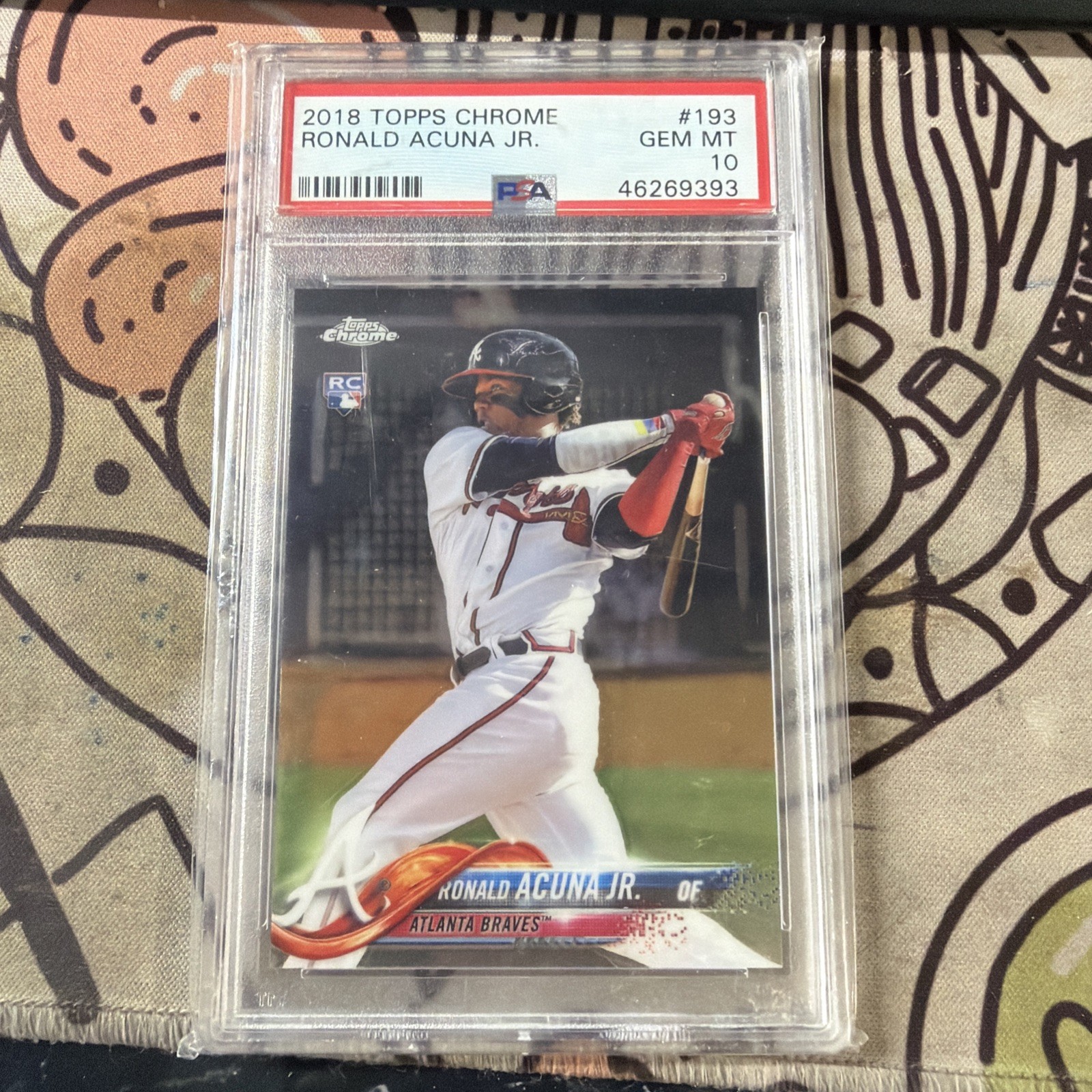 2018 Topps Chrome #193 Ronald Acuna JR. Rookie Card PSA 10 GEM MT!!