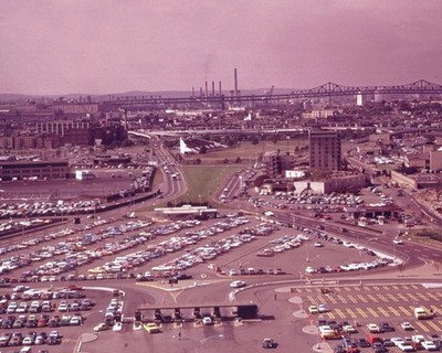 Logan Airport Tobin Bridge Boston MA 8x10 photo 1973