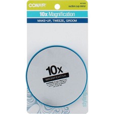 3 Pack Conair Suction Cup Mirror, 10x Magnification