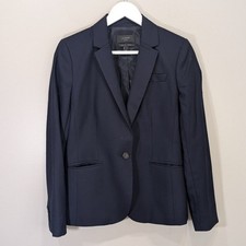 J.Crew Campbell Blazer Super 120s Navy Wool Suit Jacket Office Classic Size 6