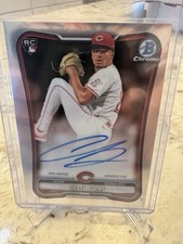 2026 Bowman Chrome Chase Burns On Card  Auto. RC. Reds