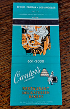 Vintage Matchbook: Canter's Fairfax Delicatessen/Restaurant,  Los Angeles, CA