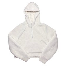 Lululemon Scuba Oversized Half-Zip Fleece Hoodie White Opal Size M/L
