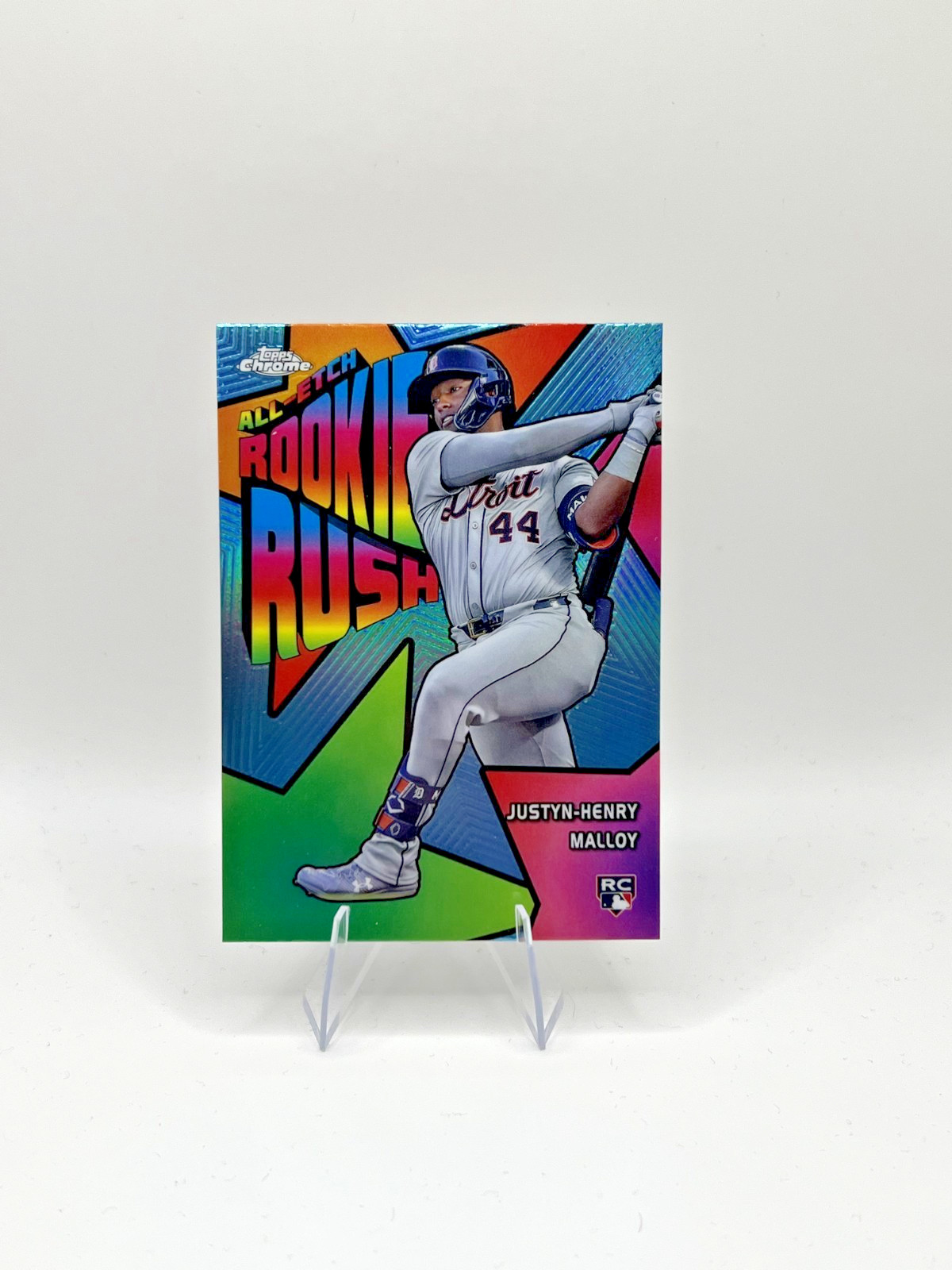 2025 Topps Chrome Justyn-Henry Malloy All-Etch Rookie Rush Detroit Tigers 