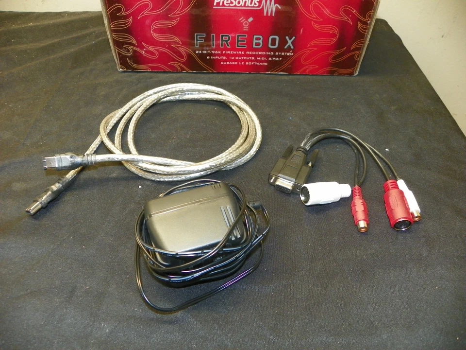 PreSonus Firebox Firewire Audio Interface With Power Adapter and MIDI Cables - Image 2 of 4