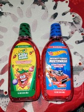 2 X 12 oz Hot Wheels Brush Buddies  Crayola Mouthwash Strawberry Flavors Lot