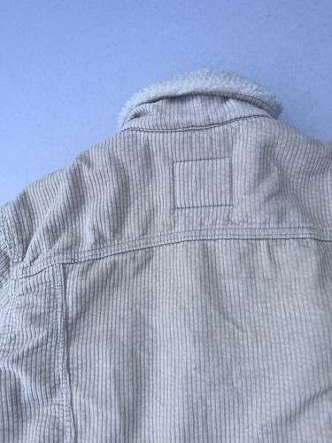 Levi’s Premium Corduroy Sherpa Lined Beige Cream Trucker Jacket - Medium - Picture 21 of 24