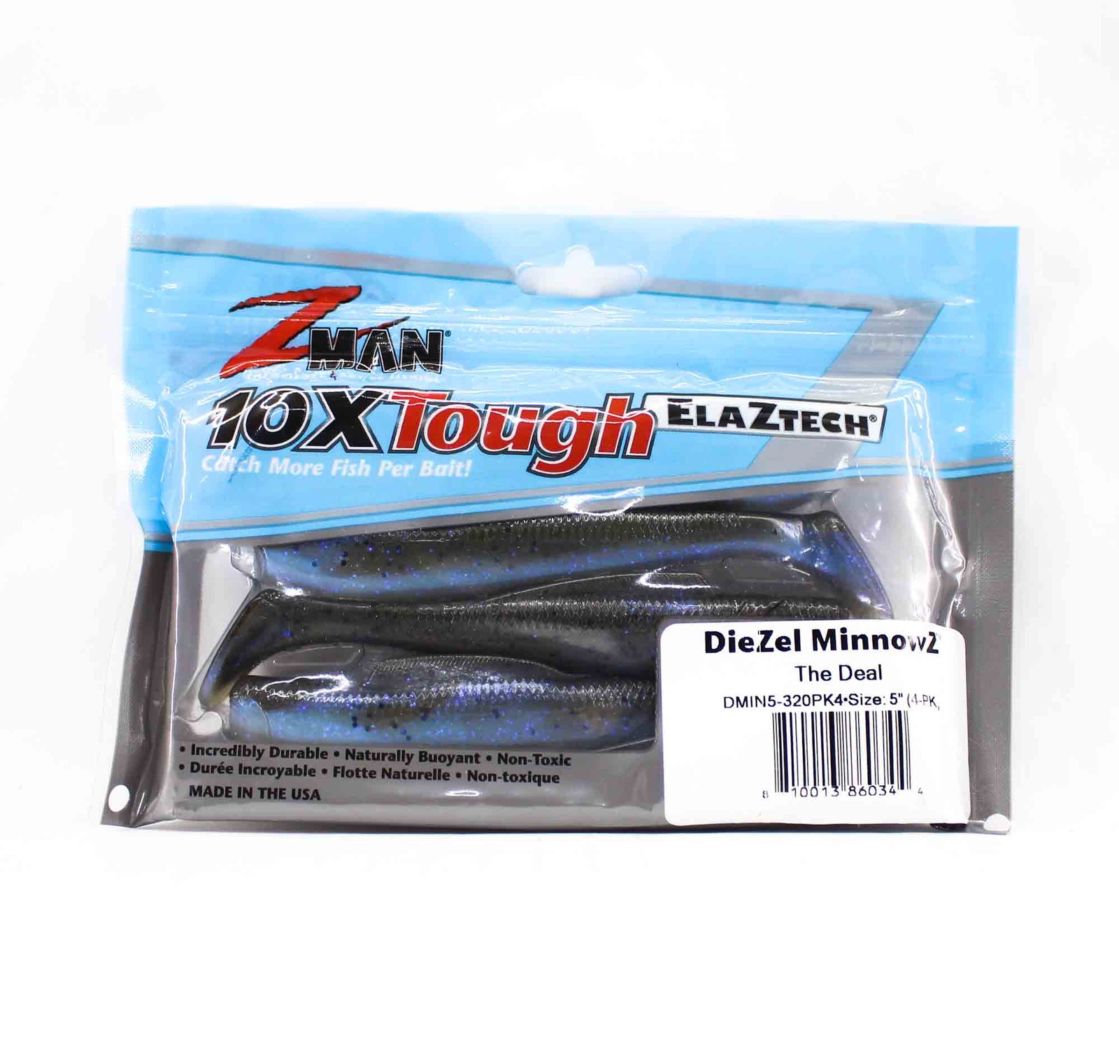 Zman Soft Lure Diezel MinnowZ 5 Inch 4/Pack The Deal (0344)