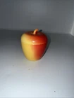 Vintage Jelly or Jam Jar Hazel Atlas Blushing Apple Milk Glass Red & Yellow