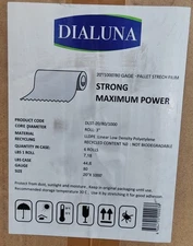 Strong Pallet Stretch Film Hand Shrink Wrap Clear 20" 1000' 80 Gauge 1 ROLL 