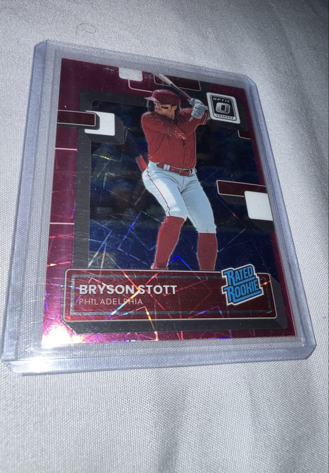 2022 Panini Donruss Optic - Phillies Bryson Stott #134 Pink Velocity Prizm /249