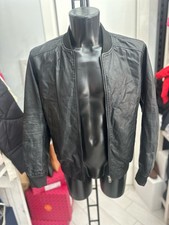 Cotton&Silk Giacca In Ecopelle Usato Uomo Man TgM Nero LLV1533