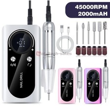 45000RPM Rechargeable Portable Electric Nail Drill Machine Manicure Pedicure Art