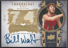 2007-08 Chronology Bill Walton Stitches in Time Autograph Dual Patch 10/15