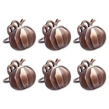 Harvest Copper Pumpkin Napkin Ring (Set of 6)