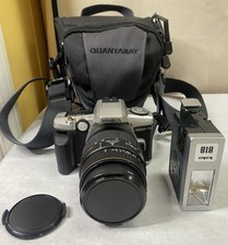 MINOLTA MAXXUM 5 35mm Camera SLR Quantaray Lens Bag Kako Flash Attachment WORKS
