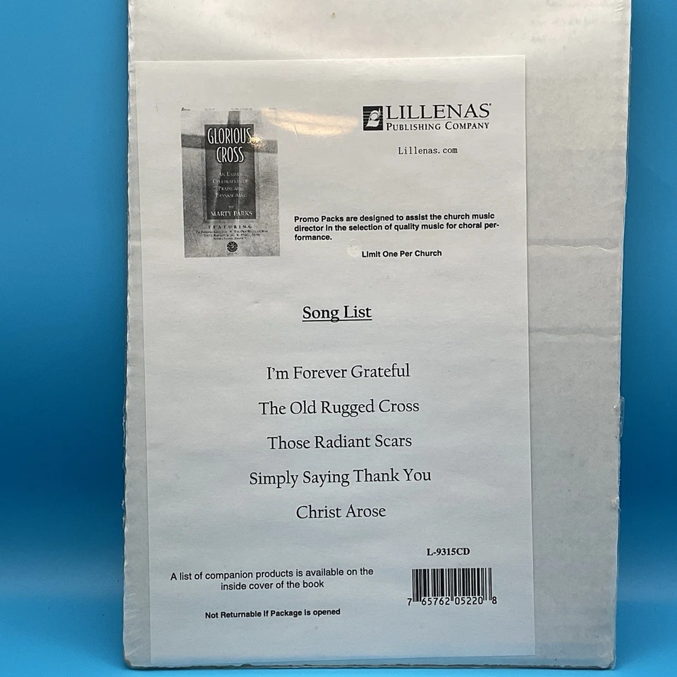 GLORIOUS CROSS; An Easter Celebration Of Praise And Thanksgiving, CD/Songbook - Image 3 of 3