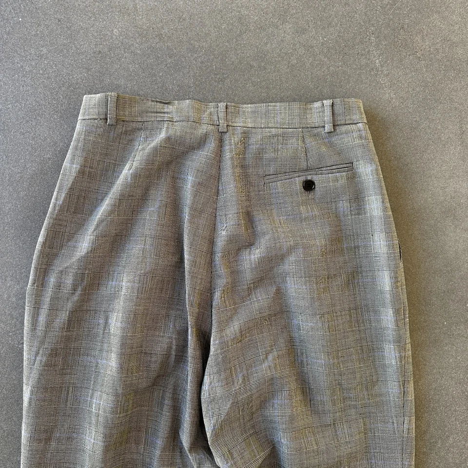 VTG Brooks Brothers Herringbone Plaid Wool Slacks Trousers Dress Pants Women's 6 - Image 4 of 4
