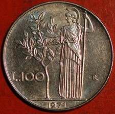 Italy 100 Lire 1971 KM# 96.1