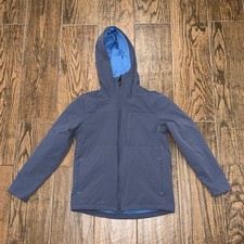 Gap Kids Water Resistant Boys Mesh Lining Blue Full Zip Hooded Jacket Size Small