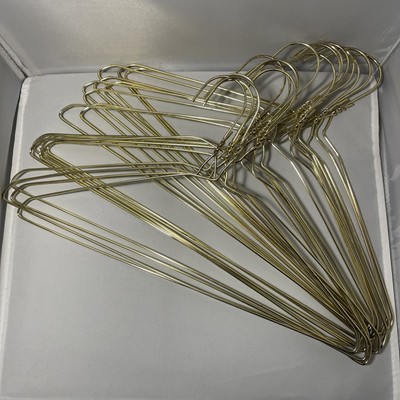 Lot of 18 Thin Bright Gold-tone Hangers Metal 2mm Thickness GUC 8.5'' x 15.5''