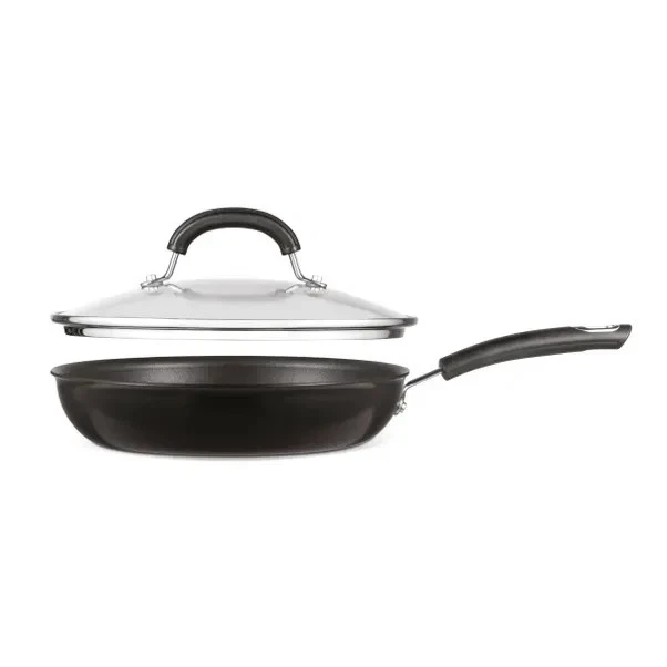 Circulon Total Non-Stick Hard Anodised Aluminium Skillet Pan with Lid, 31cm