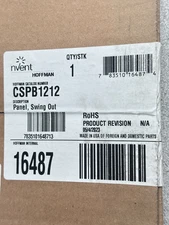 NEW nVent HOFFMAN CSPB1212 Concept SWING OUT PANEL fits 12" x 12" White Steel