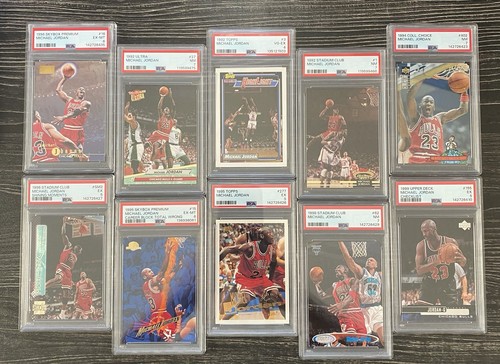 10 Lot Michael Jordan PSA Stadium Club Fleer Ultra Skybox Premium Upper 10-lot-michael-jordan-psa-stadium-club-fleer-ultra-skybox-premium-upper