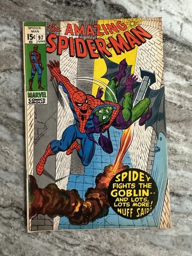 Amazing Spider-Man #97 (Drug Issue) Green Goblin App. 1971 FN- 🕷️🔥