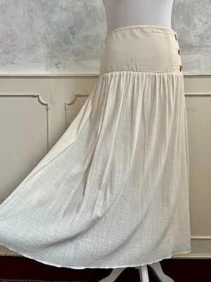 NEW - LIMITED EDITION M&S Natural Cream Viscose Elegant Summer Maxi Skirt 16