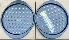 13 Inch Pizza Pan for Oven, 2 Pack Pizza Pan with Holes Non-stick Black