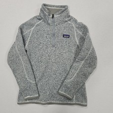 Patagonia Better Sweater Girls Youth Large Size 12 Gray 1/4 Zip Outdoor 65696