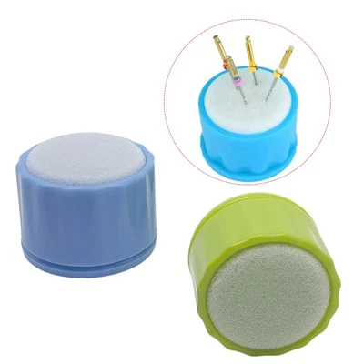 Dental Endo File Stand Root Canal Cleaning Block Box Autoclavable Silicone Base