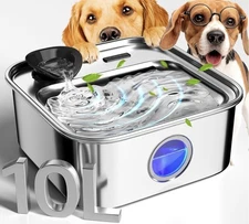 oneisall Dog Water Fountain for Large Dogs, 10L/2.6Gal Dog Fountain Water Bowl