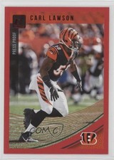 2018 Panini Donruss Press Proof Red Carl Lawson #63 2p4