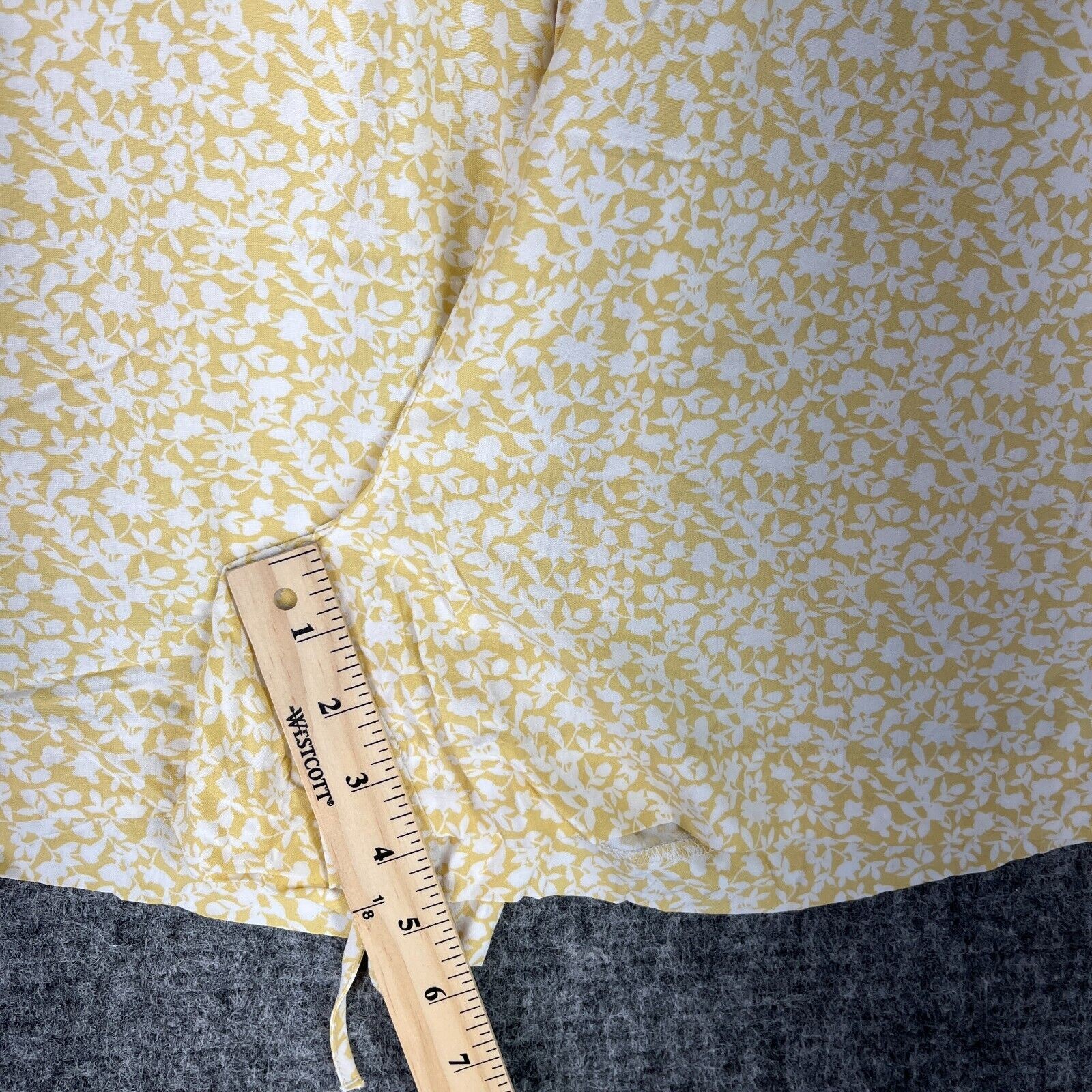 Banana Republic Shorts Womens Medium Yellow Skort Machine Wash Drawstring Floral thumbnail 8