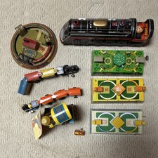 Vintage Tin Toy Vehicles Lot Trains Cars Assorted Designs