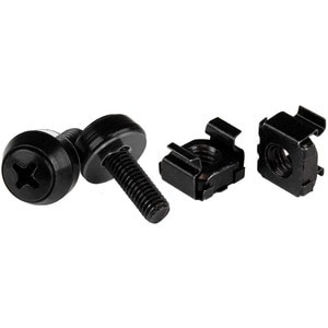 Startech M5 x 12 mm Schrauben und Käfigmuttern 100 Stück schwarz M5 Befestigungsschrauben & Käfig